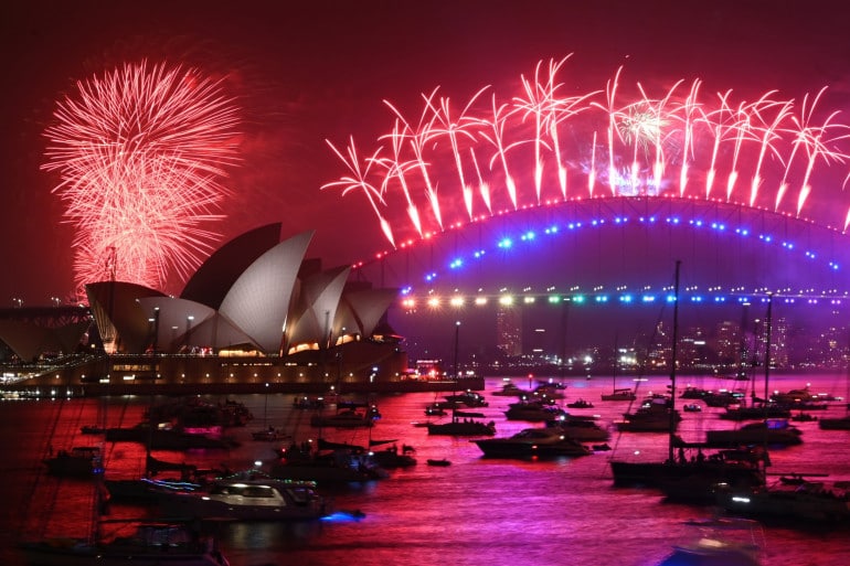 Feu d'artifice nouvel an