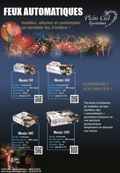 Mallette de feu d’artifice automatique modèle PAT – Plein Ciel Pyrotechnie